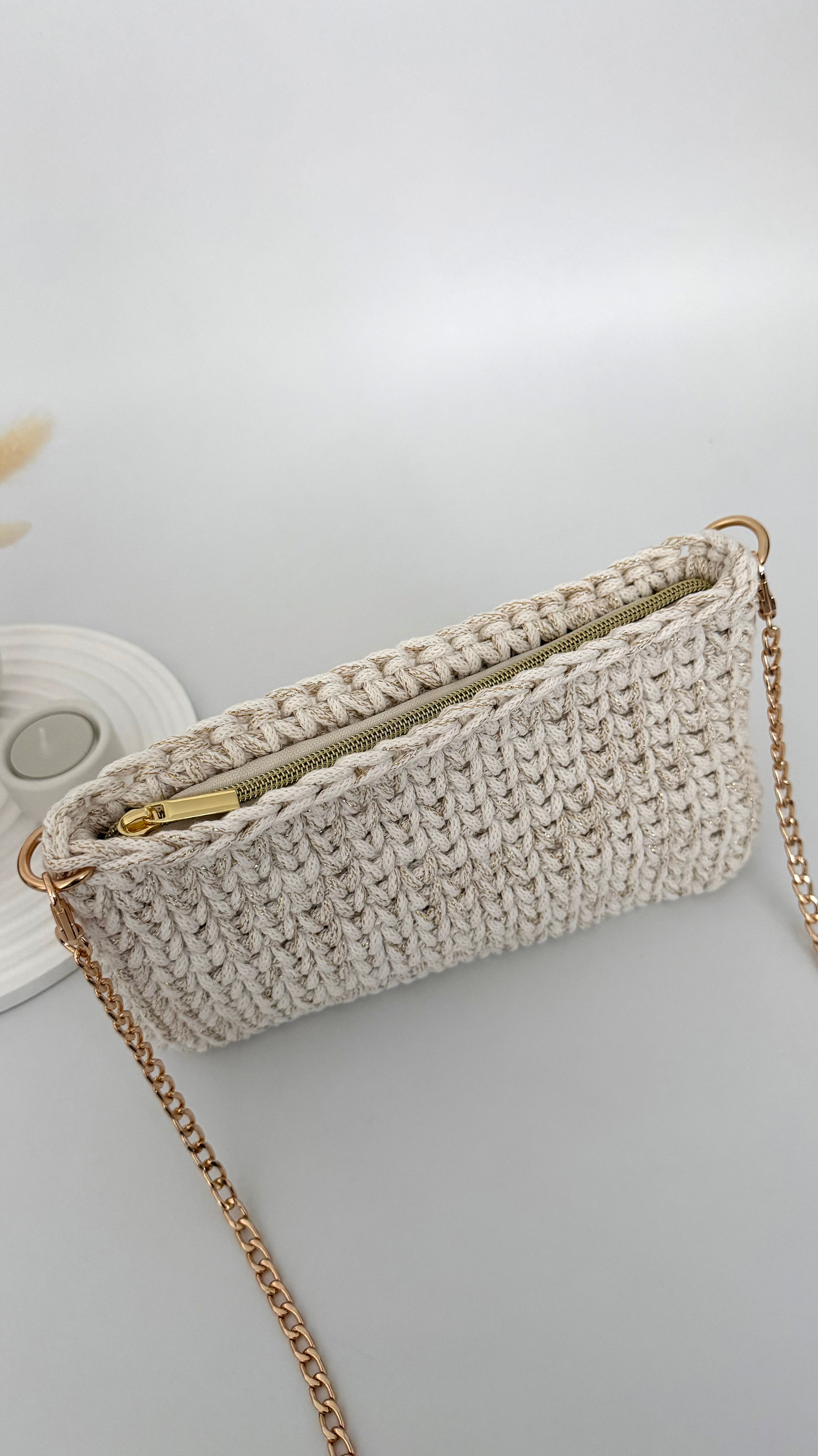 DIY-Set kleine Schultertasche mit V-Muster