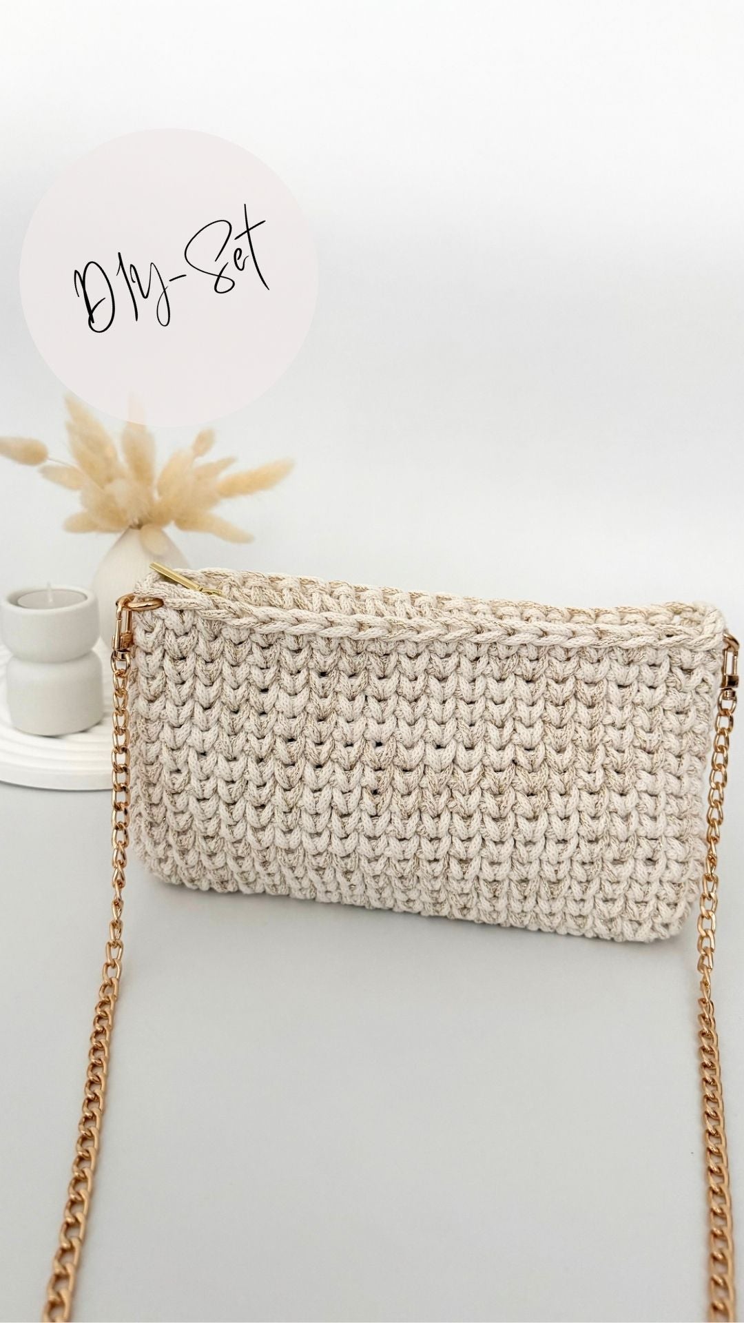 DIY-Set kleine Schultertasche mit V-Muster