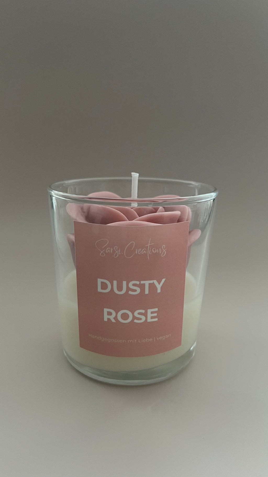 Kerze im Glas - Dusty Rose