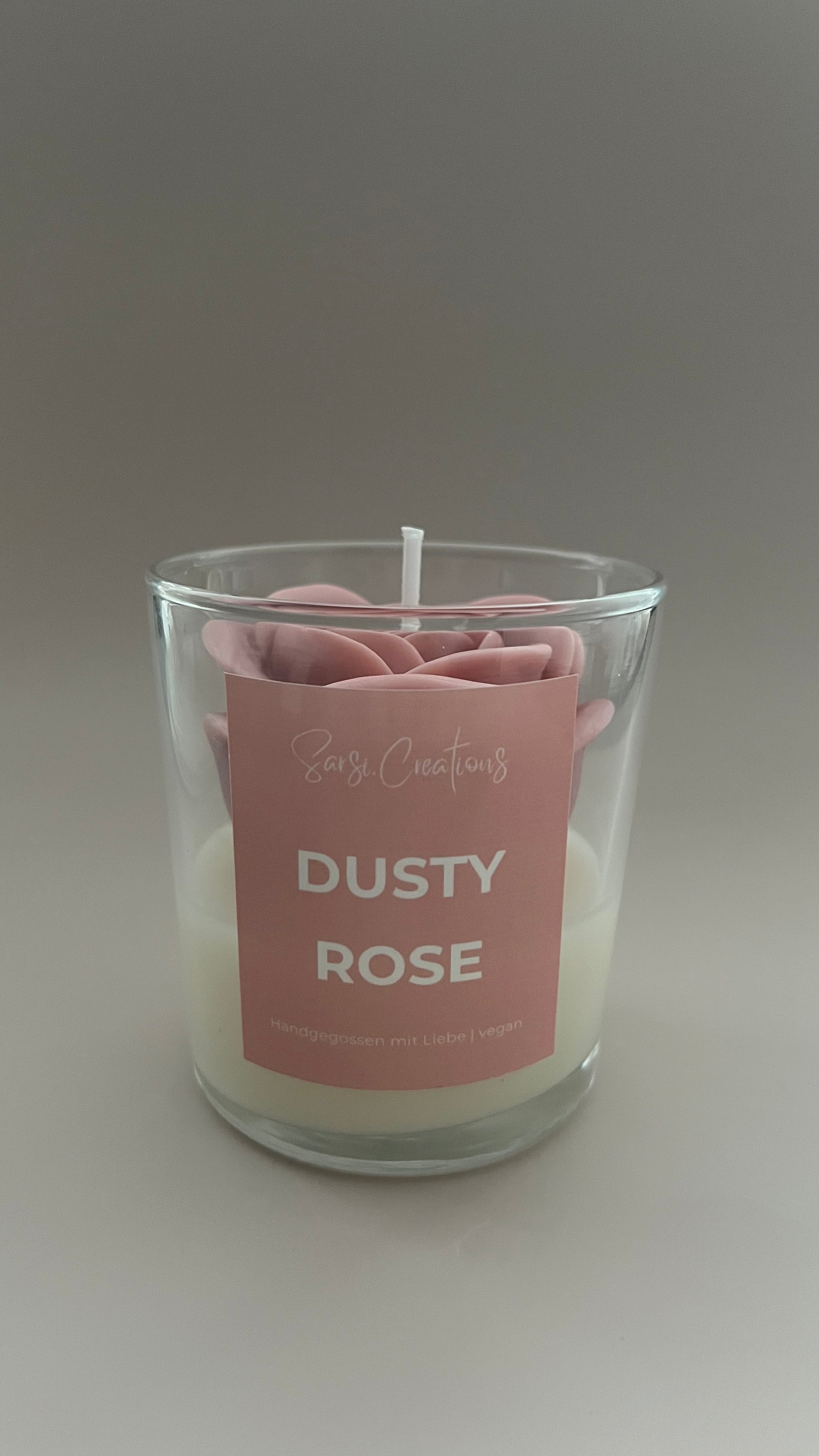 Kerze im Glas - Dusty Rose