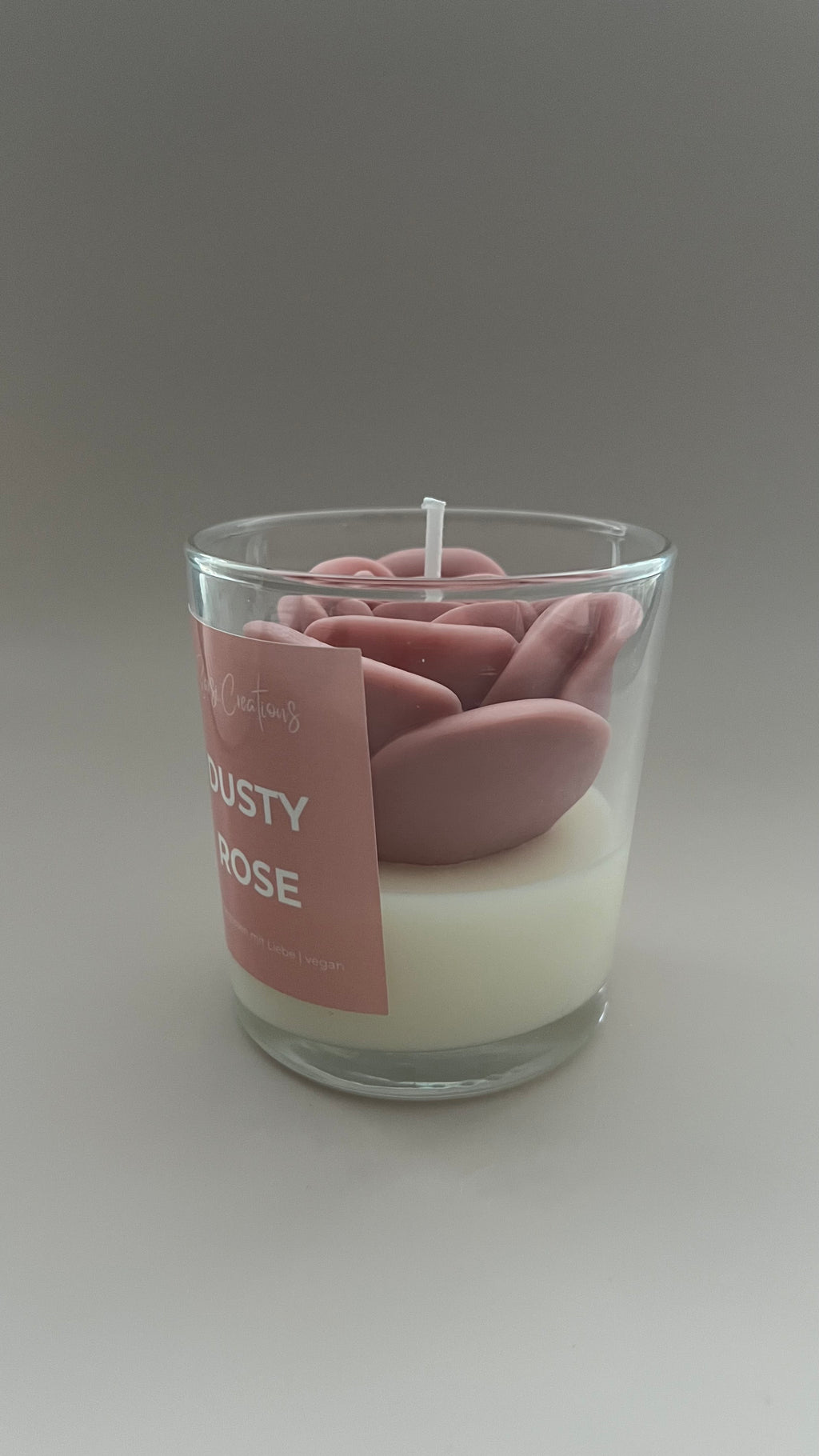 Kerze im Glas - Dusty Rose