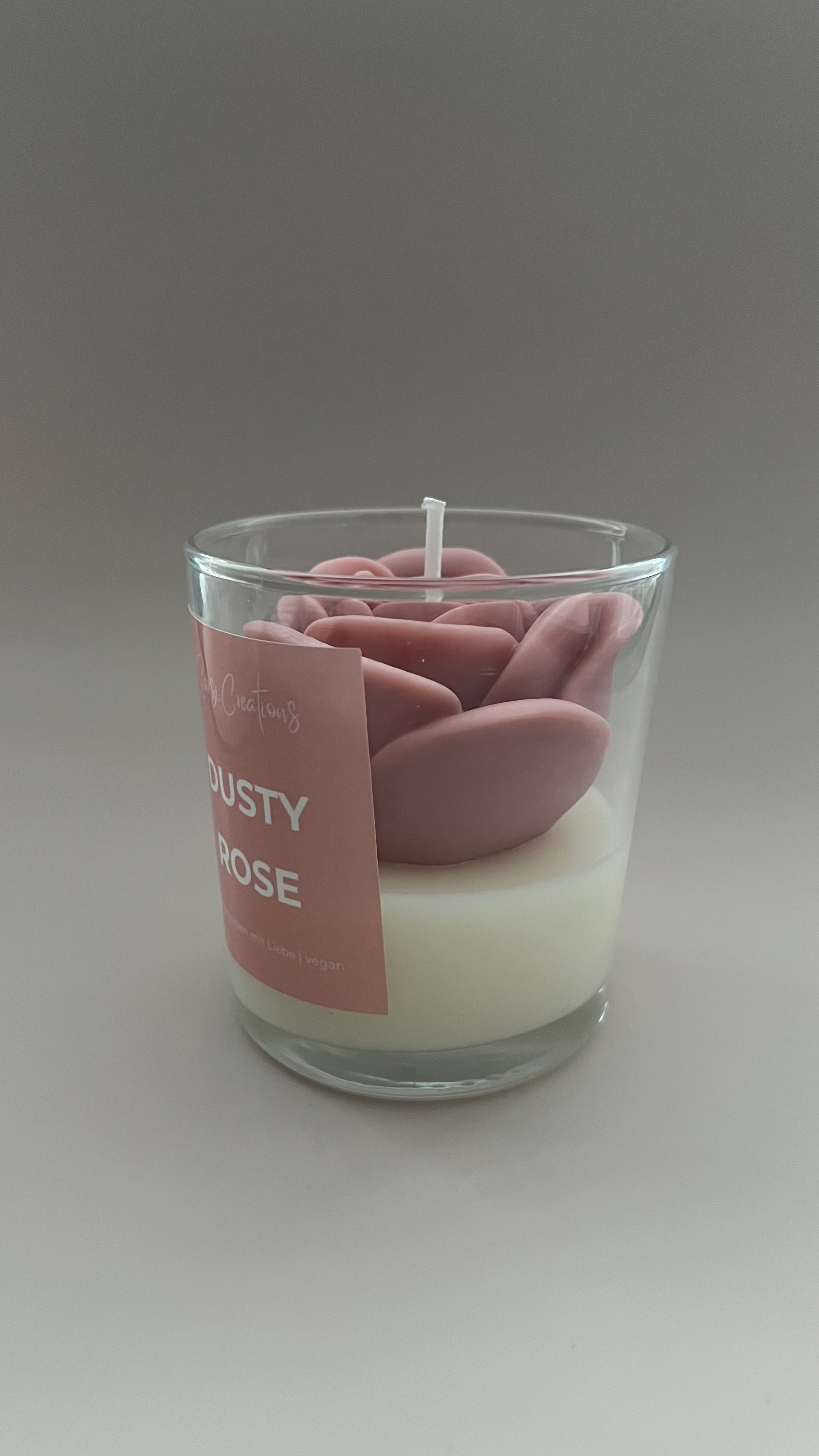 Kerze im Glas - Dusty Rose